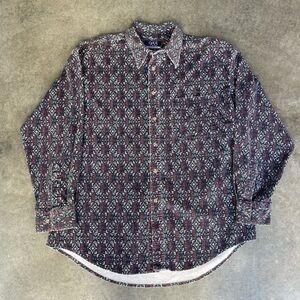 RARE VINTAGE 808 SOFT WESTERN 955 CORDUROY LONG SLEEVE BUTTON DOWN